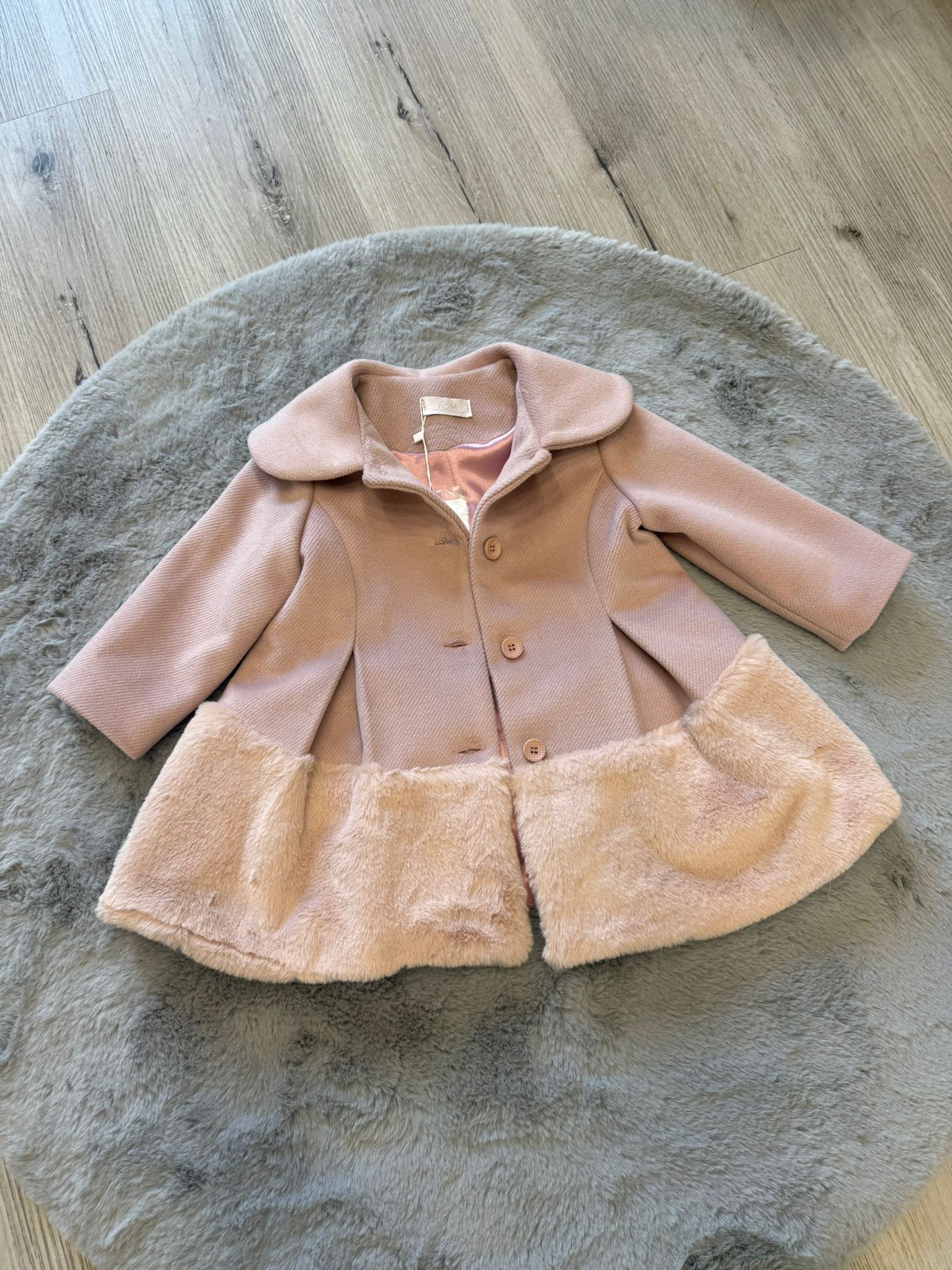 Cappotto rosa cipria