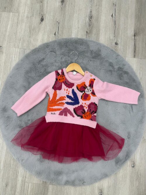 Abito lana cotta e tulle TucTuc