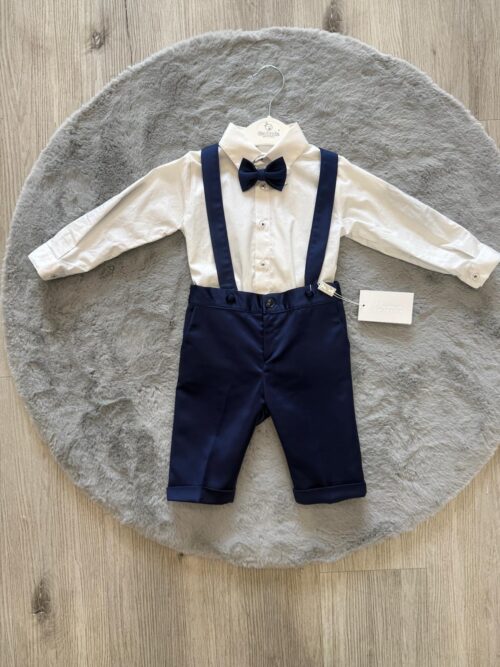 Coordinato in salopette sartoriale elegante bimbo