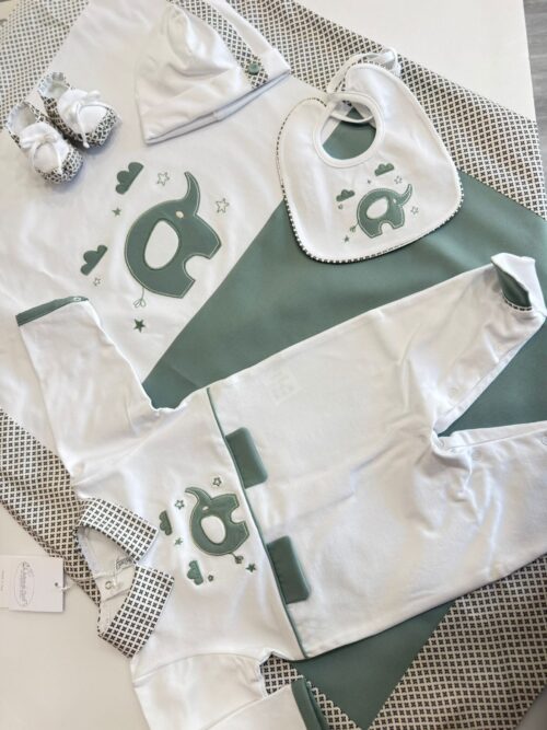 Set corredino uscita e nascita 5pz neonato La Sartoria Dei Piccoli