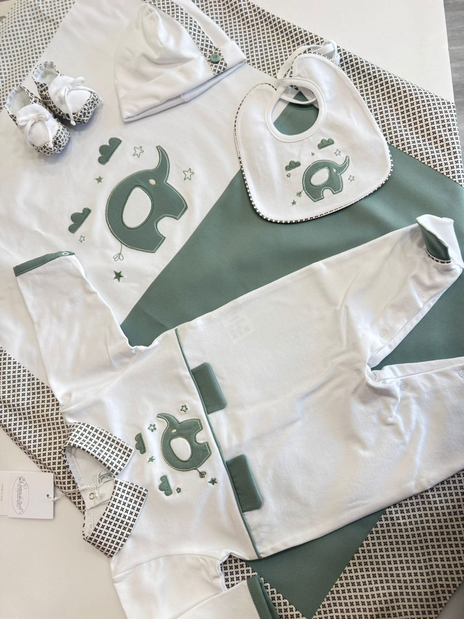 Set corredino uscita e nascita 5pz neonato La Sartoria Dei Piccoli