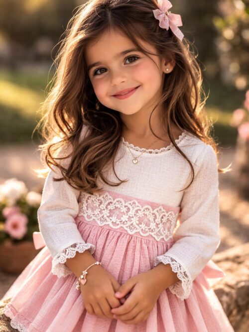 Abito cotone garzato DBB bimba