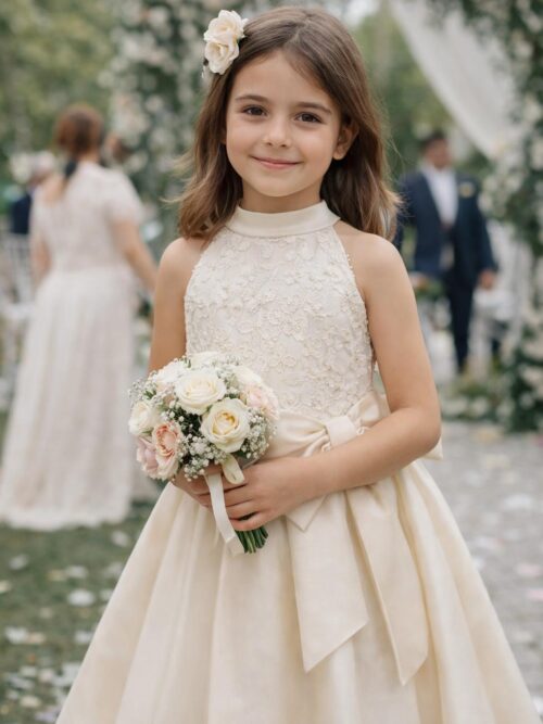 Abito cerimoniale ricamato Bimbalò