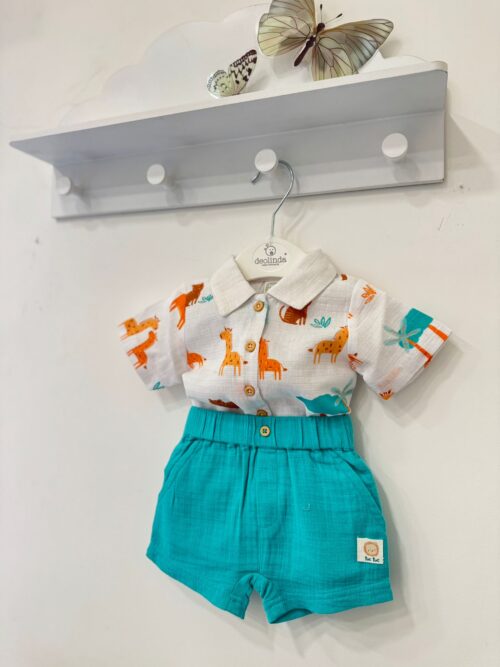 Coordinato in lino neonato TucTuc