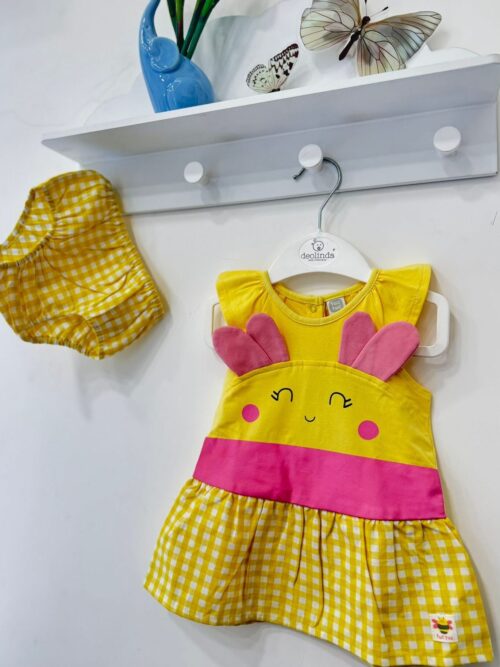 Abito con culotte giallo neonata TucTuc