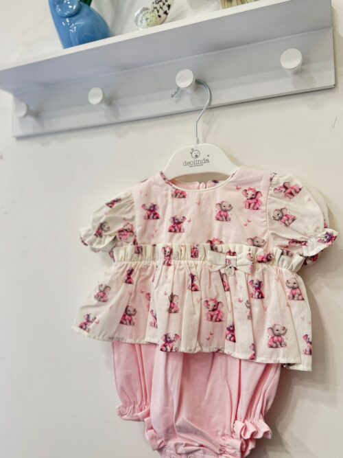 Pagliaccetto neonata in cotone foderato Deolinda