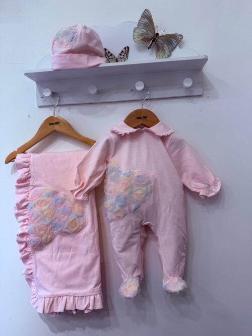 Set corredino in cotone rosa Deolinda