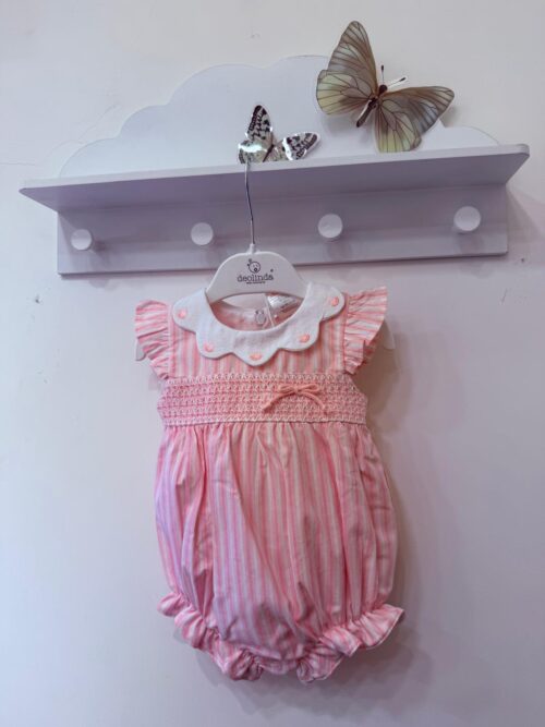Pagliaccetto rosa neonata Deolinda