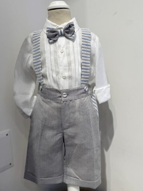 Completo cerimoniale bimbo in lino La Sartoria Dei Piccoli