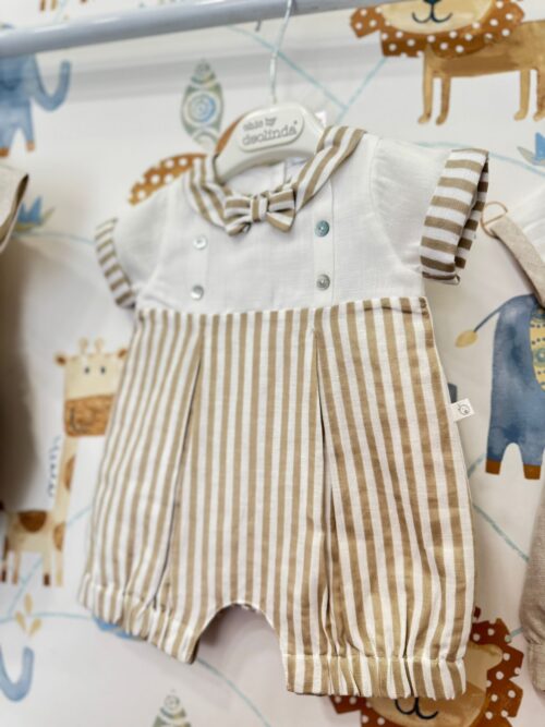 Pagliaccetto lino e cotone neonato Deolinda