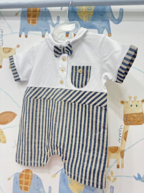 Tutina a righe neonato in cotone