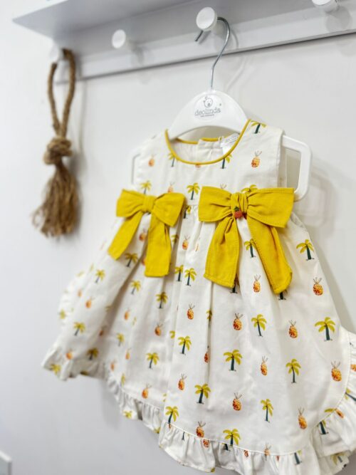 Completino in camicia e culotte in giallo Deolinda