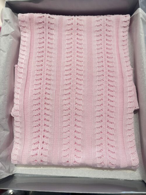 Coperta ricamata a mano puro filo La Sartoria Dei Piccoli