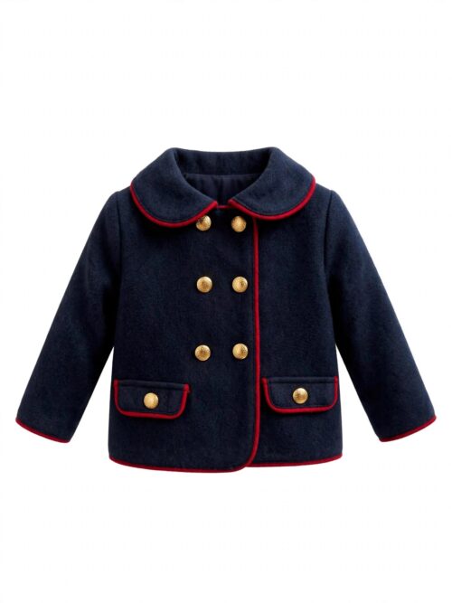 Cappotto blu navy con bottoni oro Deolinda