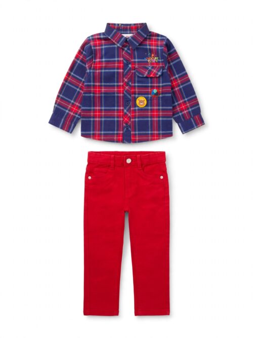 Coordinato quadri rosso TucTuc