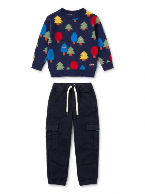 Coordinato maglioncino e jeans cargo TucTuc