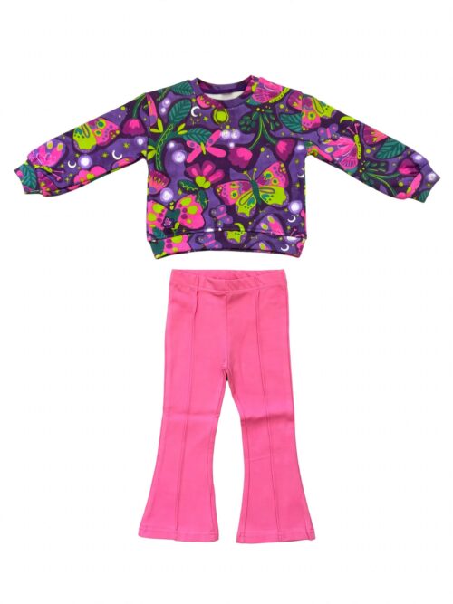 Coordinato felpato con leggins a zampa TucTuc