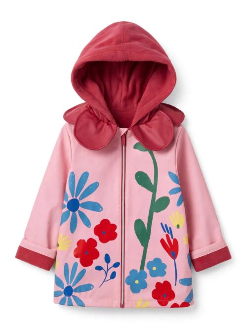 Impermeabile fantasia fiori felpato TucTuc