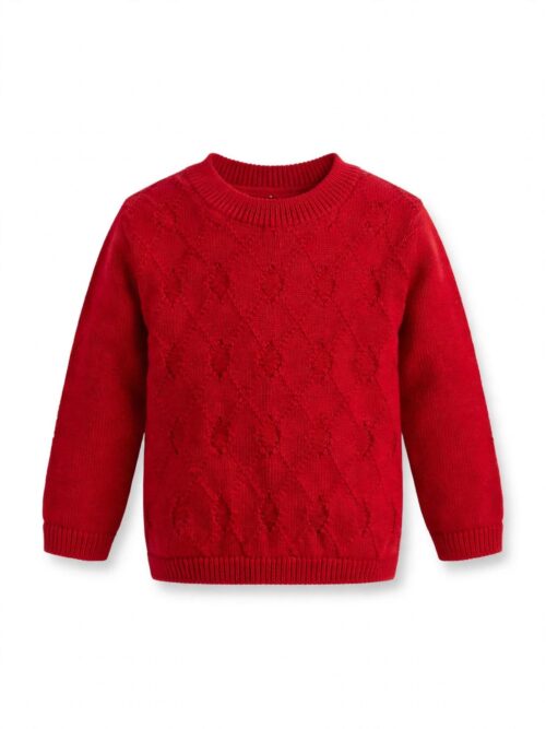Maglioncino in pura lana made in italy rosso La Sartoria Dei Piccoli
